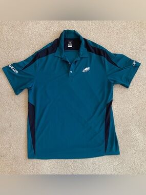 Reebok Philadelphia Eagles NFL Polo Shirt Green Size 2XL  Officially Licensed